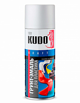 KUDO KU-6003 Грунт-эмаль для пластика белая (RAL 9003) 520мл /12шт